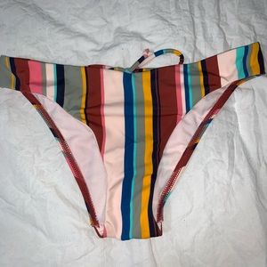 Striped bikini bottoms